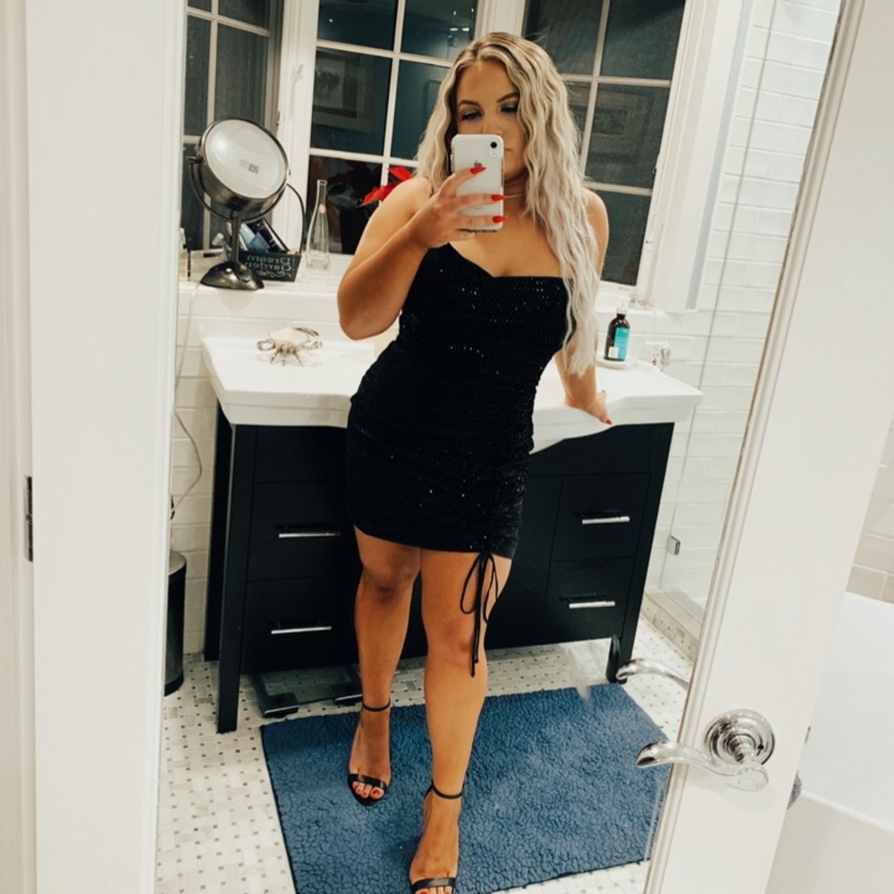 Hours (Revolve) black sparkly dress